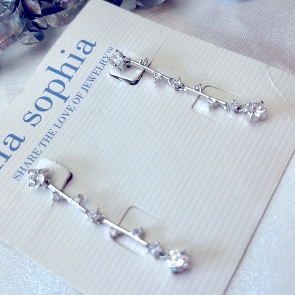 Lia sophia Austrian Crystal Dangle Pierced Earrings - Picture 2 of 3